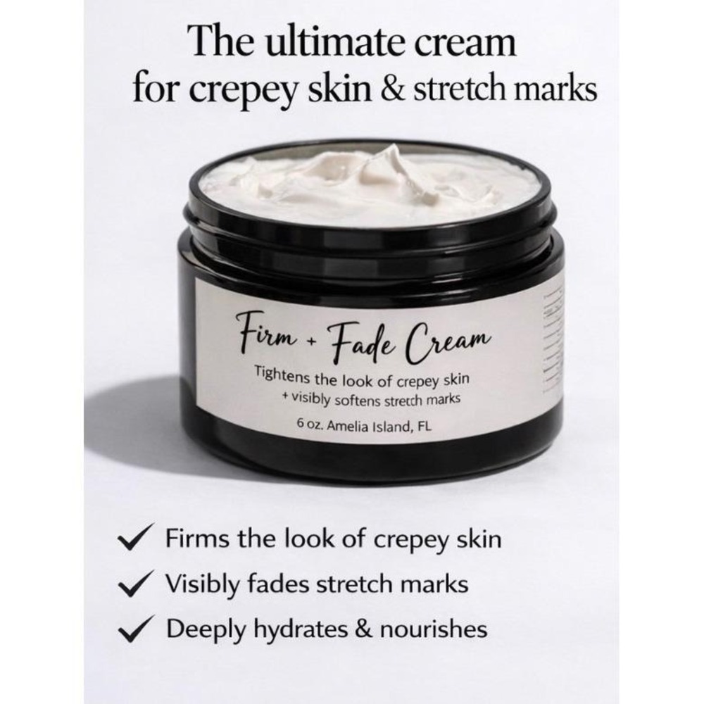 PH Design Organics Firm + Fade‎ Cream 6oz Crepey Skin Stretch Mark Treatment